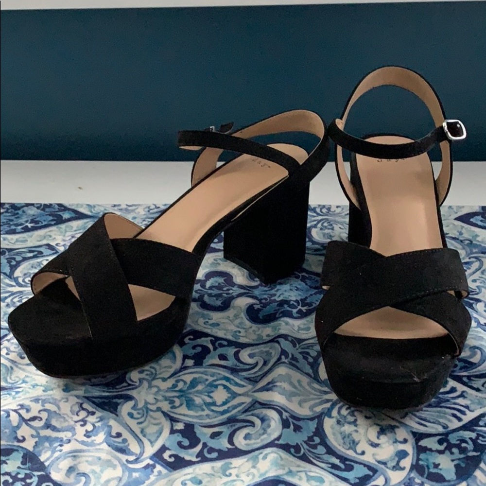 Black chunky heels from A New Day